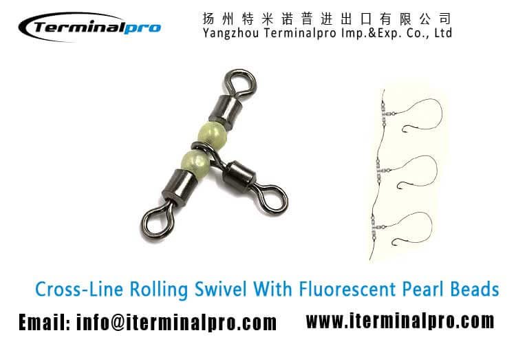 cross-line-rolling-swivel-with-fluorescent-pearl-beads-terminal-tackle-fishing-accessories