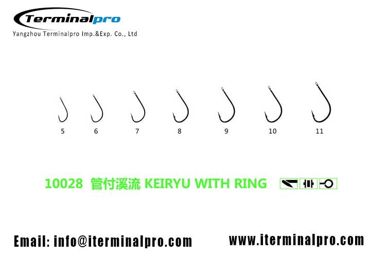 10028-KEIRYU-WITH-RING-high-carbon-steel-freshwater-fishing-hook